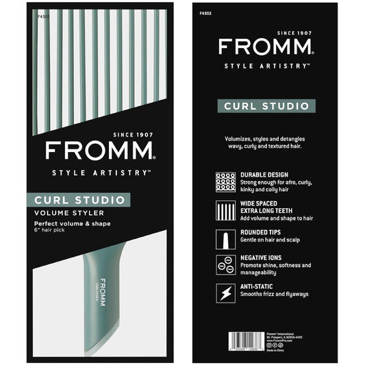 Fromm Curl Studio Volume Styler Hair Pick Comb