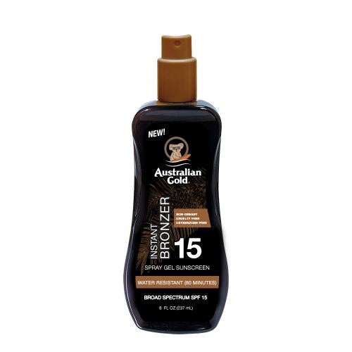 Australian Gold Spray Gel With Instant Bronzer 8 ozSun CareAUSTRALIAN GOLDSize: SPF 15