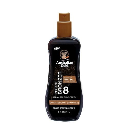 Australian Gold Spray Gel With Instant Bronzer 8 ozSun CareAUSTRALIAN GOLDSize: SPF 8