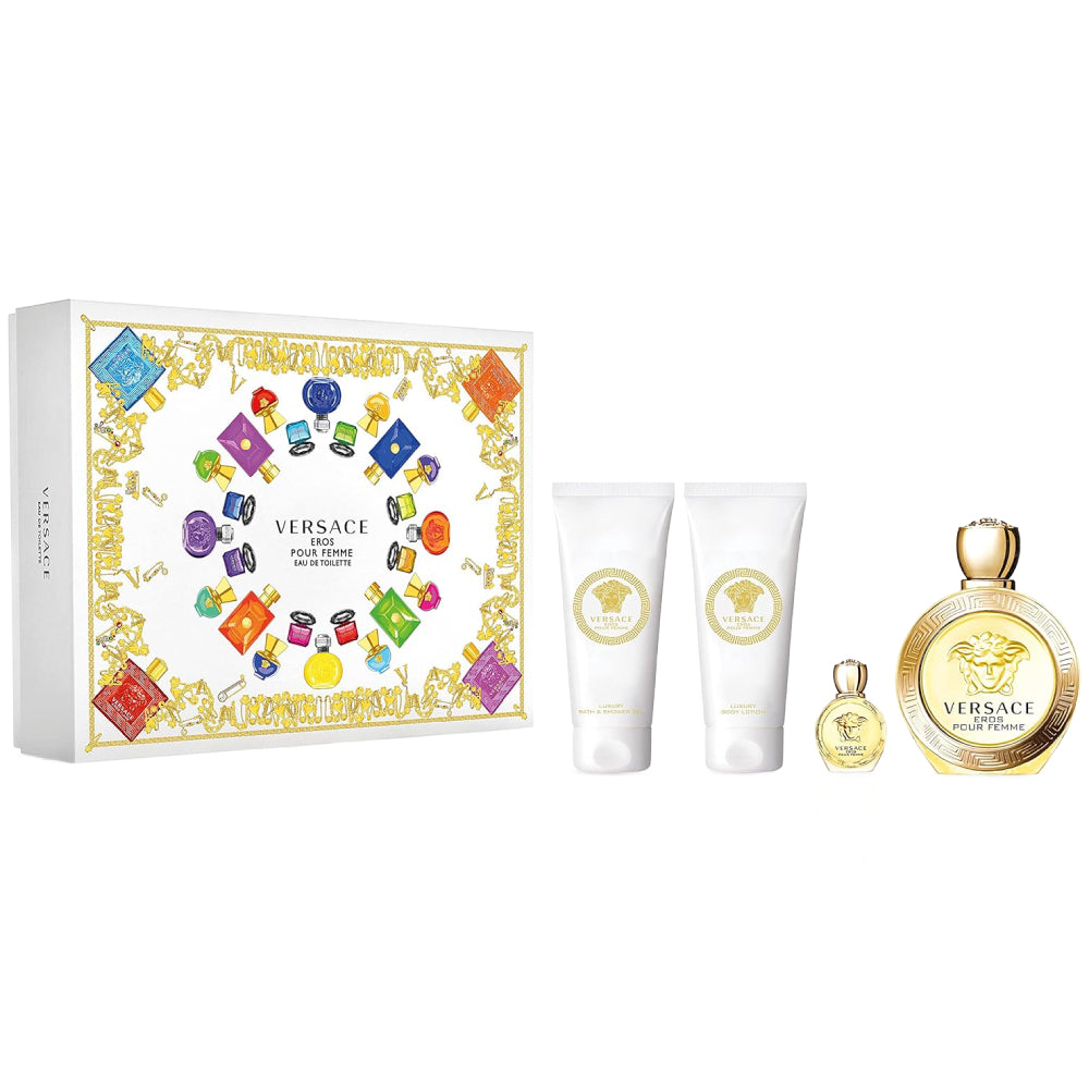 Gianni Versace Eros Pour Femme Gift Set 4 pc