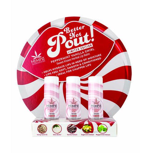 Hempz Peppermint Vanilla Swirl Lip Balm Holiday (1 lip balm)HEMPZ