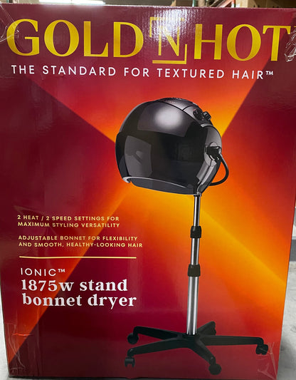 GOLD `N HOT HAIR DRYER ELITE IONIC ROLLABOUT HAT 1875 WATTS GH2607Hair DryerGOLD `N HOT