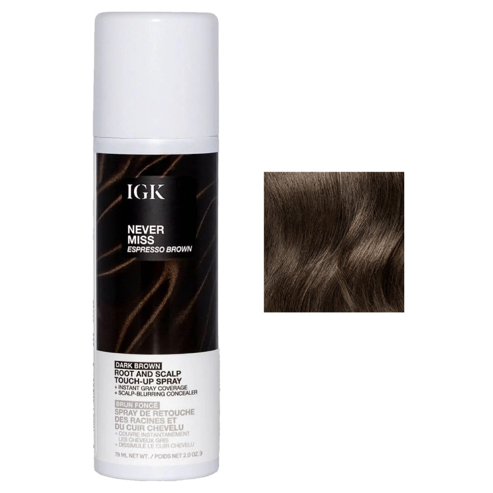 IGK Never Miss Root Spray Dark Brown