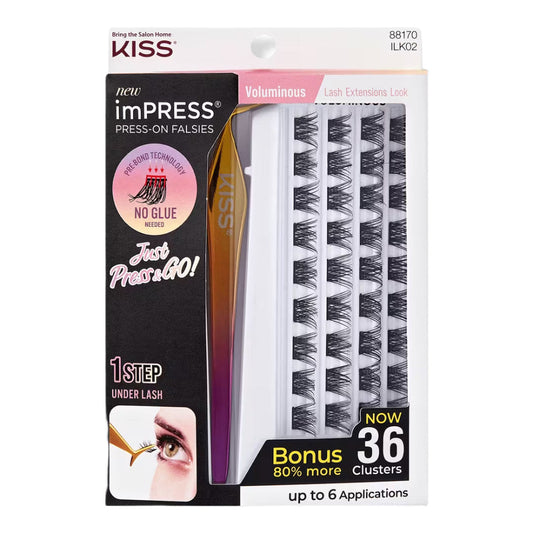 Kiss Impress Lashes With Applicator- Voluminous