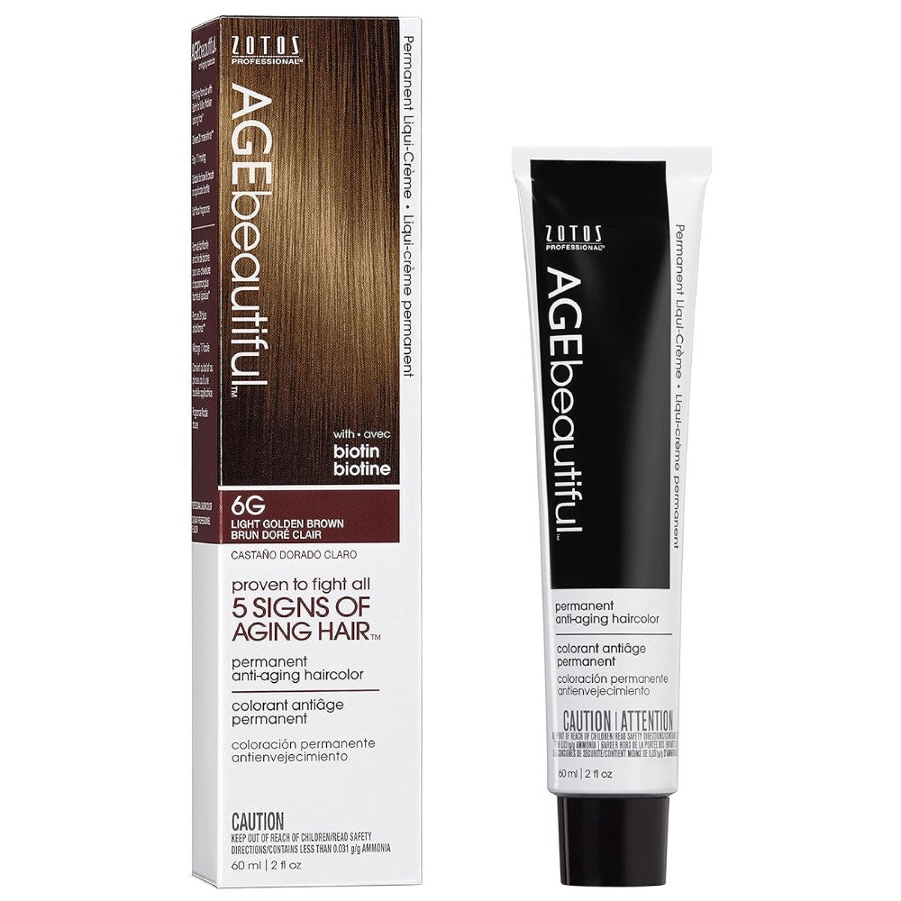 AGE Beautiful Permanent Hair Color 6G Light Gold Brown