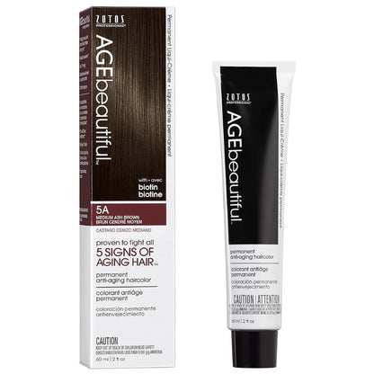 AGE Beautiful Permanent Hair Color 5A Medium Ash Brown