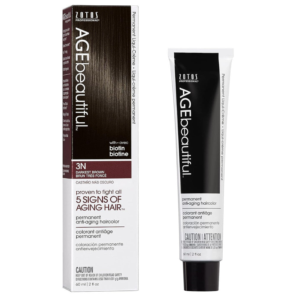 AGE Beautiful Permanent Hair Color 3N Darkest Brown