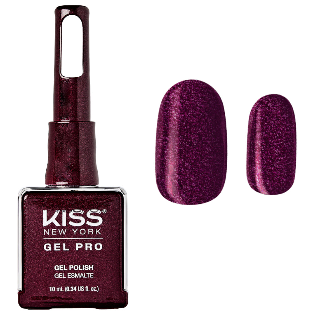 Kiss Gel Pro Nail Polish Sparkling Burgundy