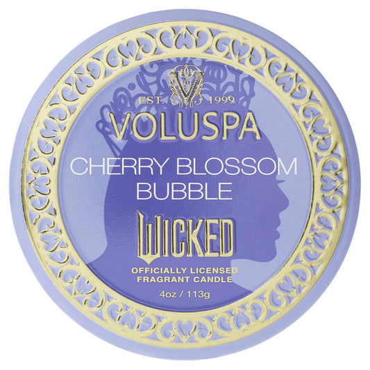 Voluspa Wicked Act 2 Mini Tin Candle- Cherry Blossom Bubble