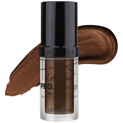 LA Girl Pro.Coverage Foundation-Dark Chocolate