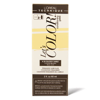 Loreal Lets Color Hair ColorHair ColorLOREALColor: 4.3 Glossy Sable