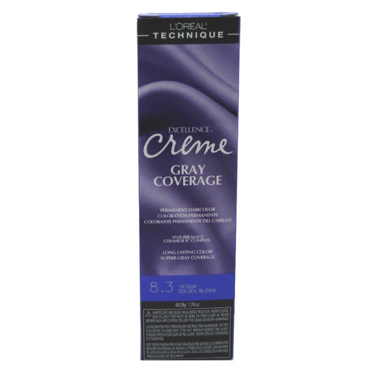 Loreal Professional Excellence Creme Hair ColorHair ColorLOREALColor: 8.3 Medium Golden Blonde