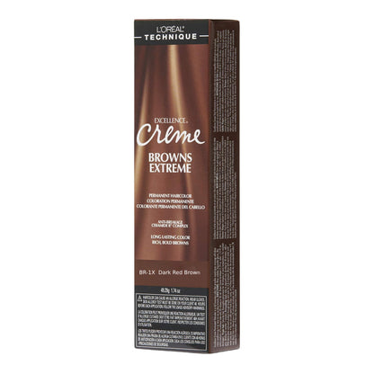 Loreal Professional Excellence Creme Hair ColorHair ColorLOREALColor: BR-1X Dark Red Brown