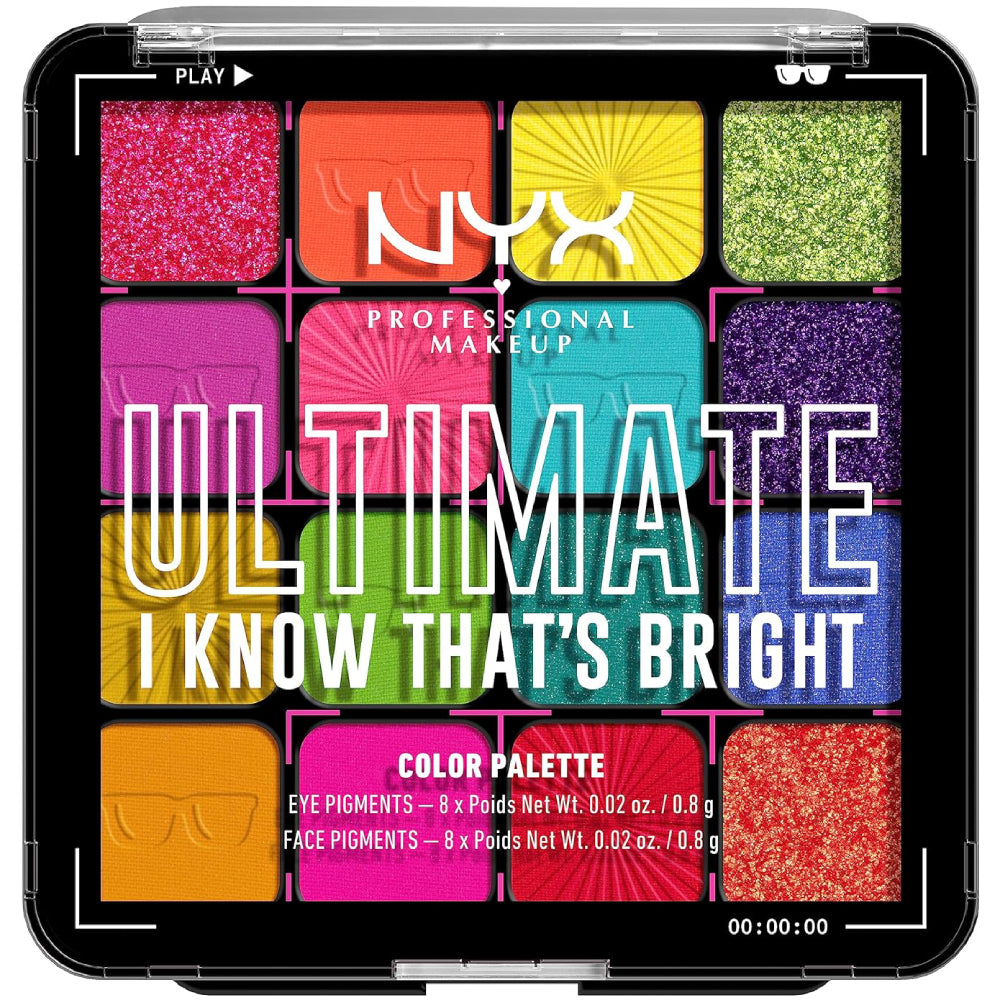 NYX Professional Ultimate Shadow Palettte-I Know Thats Bright