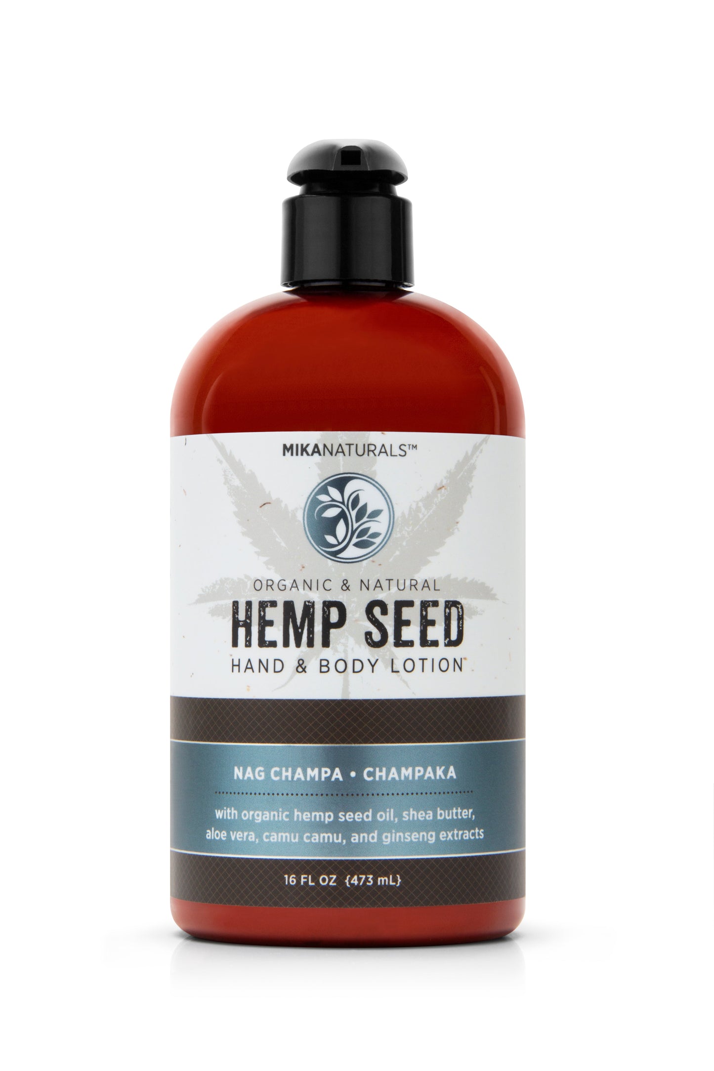 Mika Naturals Hemp Seed Hand + Body Lotion Nag Champa/Champaka 16 OzBody MoisturizerMika Naturals