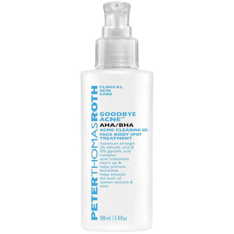 Peter Thomas Roth Goodbye Acne AHA/BHA Acne Clearing Gel Face Body Spot Treatment 3.4 oz