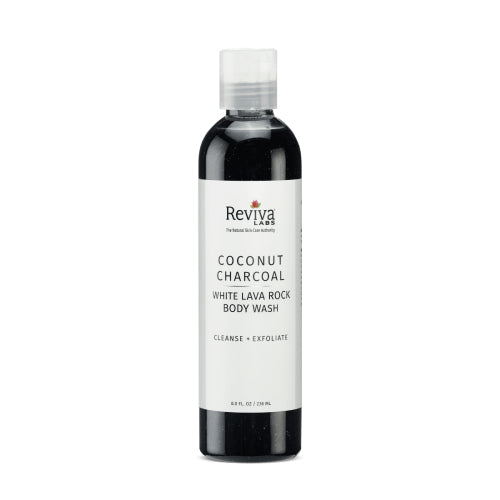 Reviva Coconut Charcoal and White Lava Rock Body Wash 8 ozBody CareREVIVA