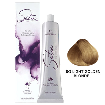 Satin Hair Color 3 oz - 8G Light Golden Blonde