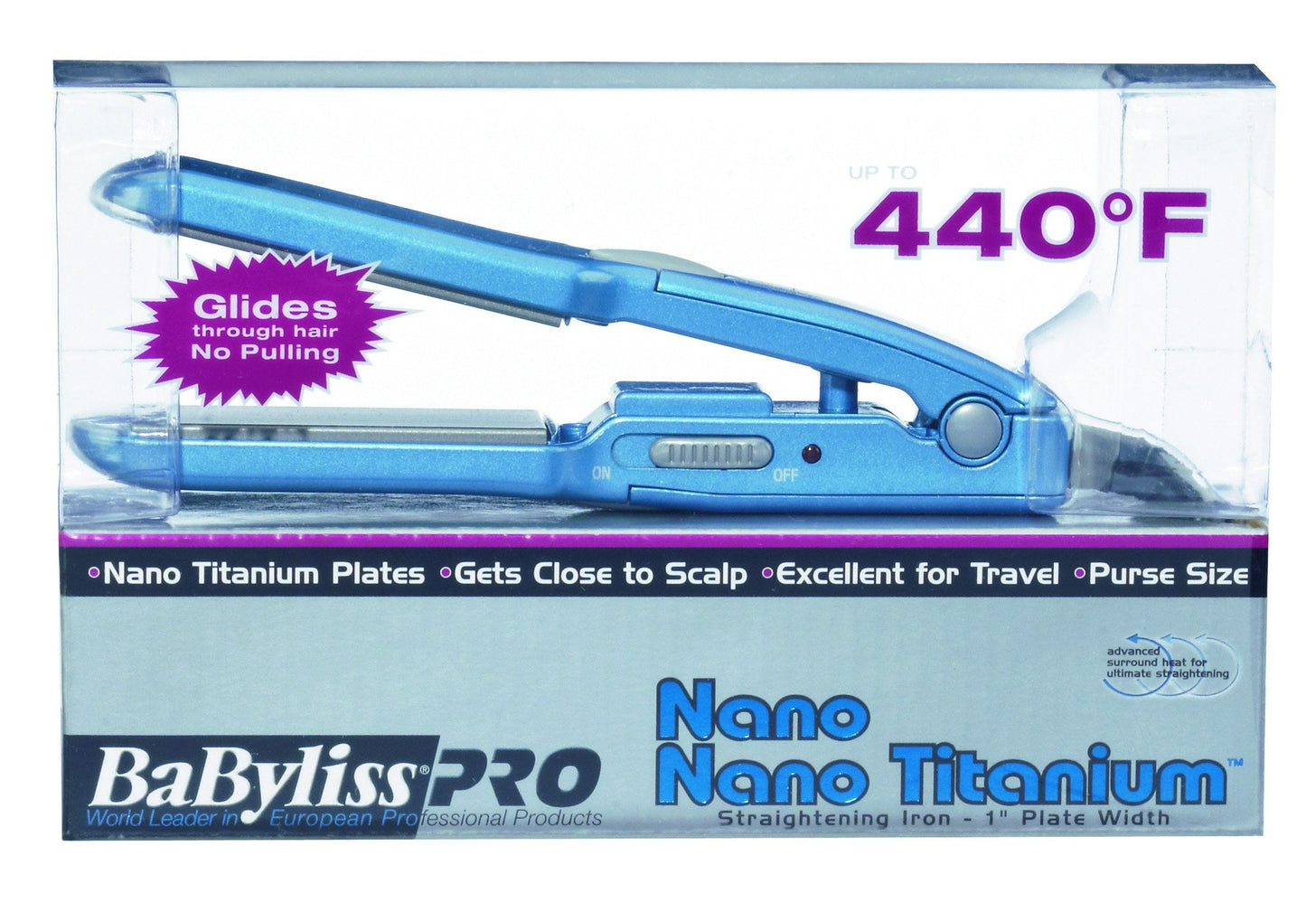 BABYLISS PRO NANO TITANIUM FLAT IRON MINI 1 INCHFlat IronBABYLISS PRO