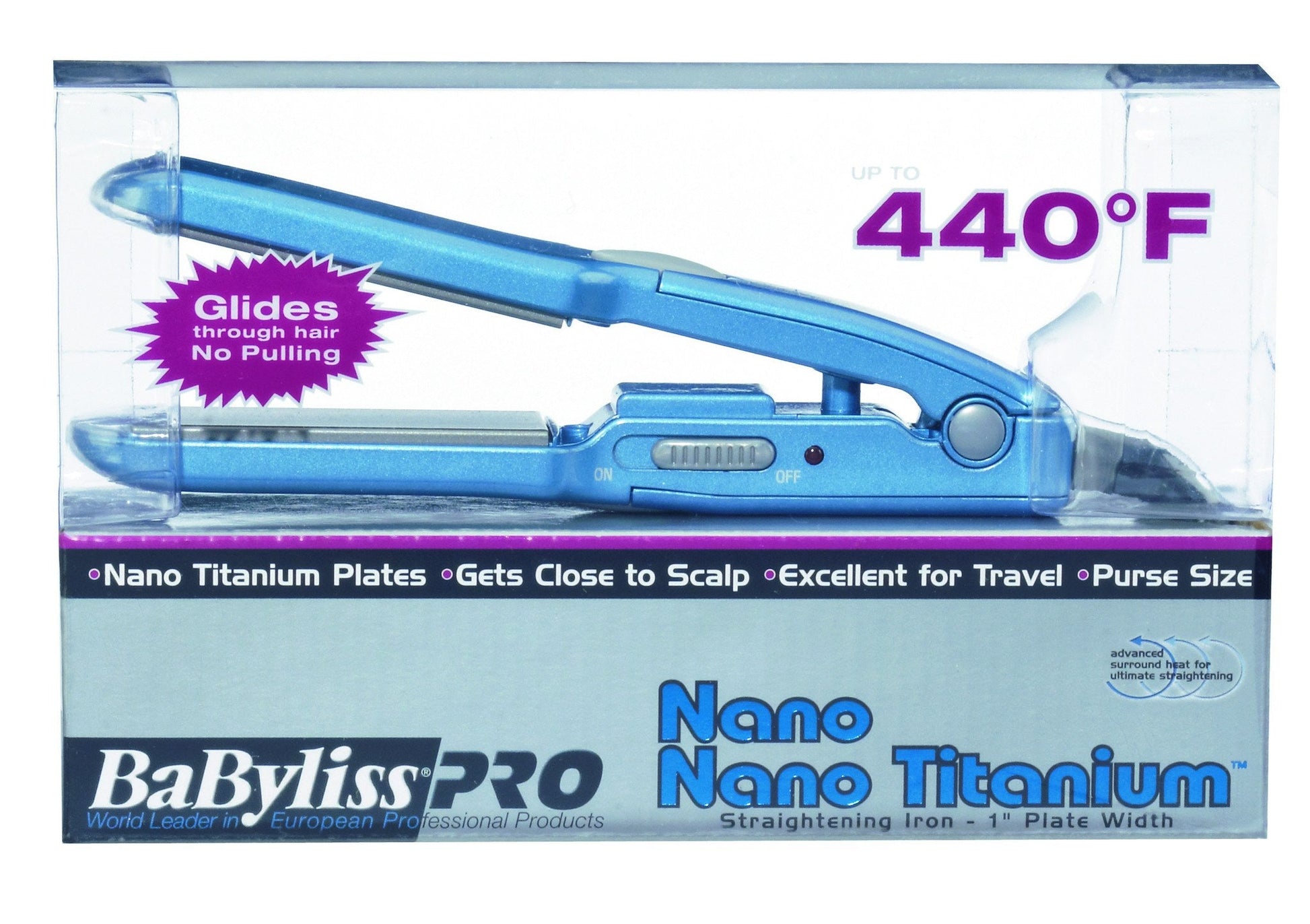 BABYLISS PRO NANO TITANIUM FLAT IRON MINI 1 INCHFlat IronBABYLISS PRO