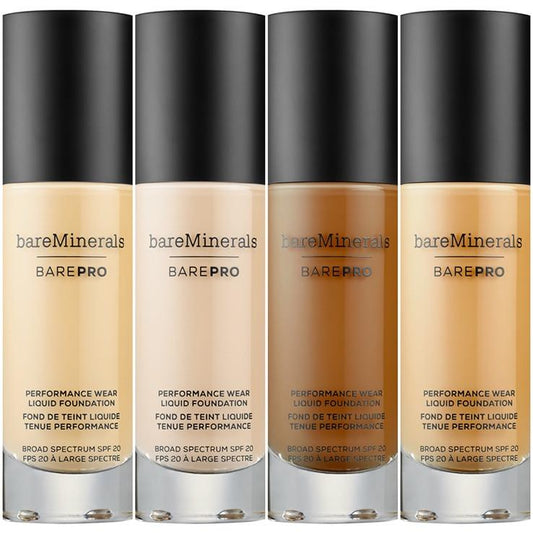 Bare Minerals BarePro Performance Wear Liquid Foundation SPF20FoundationBARE MINERALSShade: 02 Dawn, 04 Aspen, 06 Cashmere, 07 Warm Light, 09 Light Natural, 10 Cool Beige, 11 Natural, 12 Warm Natural, 16 Sandstone, 05 Sateen, Silk, 13 Golden Nude, 08 Gold