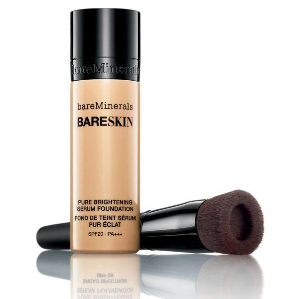 Bare Minerals BareSkin Foundation SPF20FoundationBARE MINERALSShade: Bare Porcelain 01, Bare Shell 02, Bare Linen 03, Bare Ivory 04, Bare Cream 05, Bare Satin 06, Bare Natural 07, Bare Beige 08, Bare Nude 09, Bare Buff 10, Bare Latte 11, Bare Sand 12, Bar