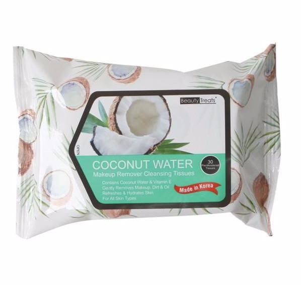 Beauty Treats Makeup Cleansing Tissues-Coconut Water 30 ctMakeup RemoversBEAUTY TREATS