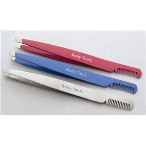 BODY TOOLZ COMB-N-TWEEZ-BLUETweezers & Brow ToolsBODY TOOLZ