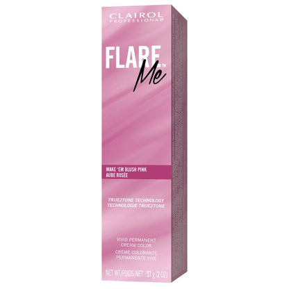 Clairol Flare Me Hair Color 2 ozHair ColorCLAIROLShade: Be You Blue, Clearly You, Make Em Blush Pink, Power To The Purple, Queen of Green, Rose To The Occasion, Tough as Teal, Turn Their Heads Red, Que Sera Syrah, Keep Calm and Berry On, Knock Em Dead Red