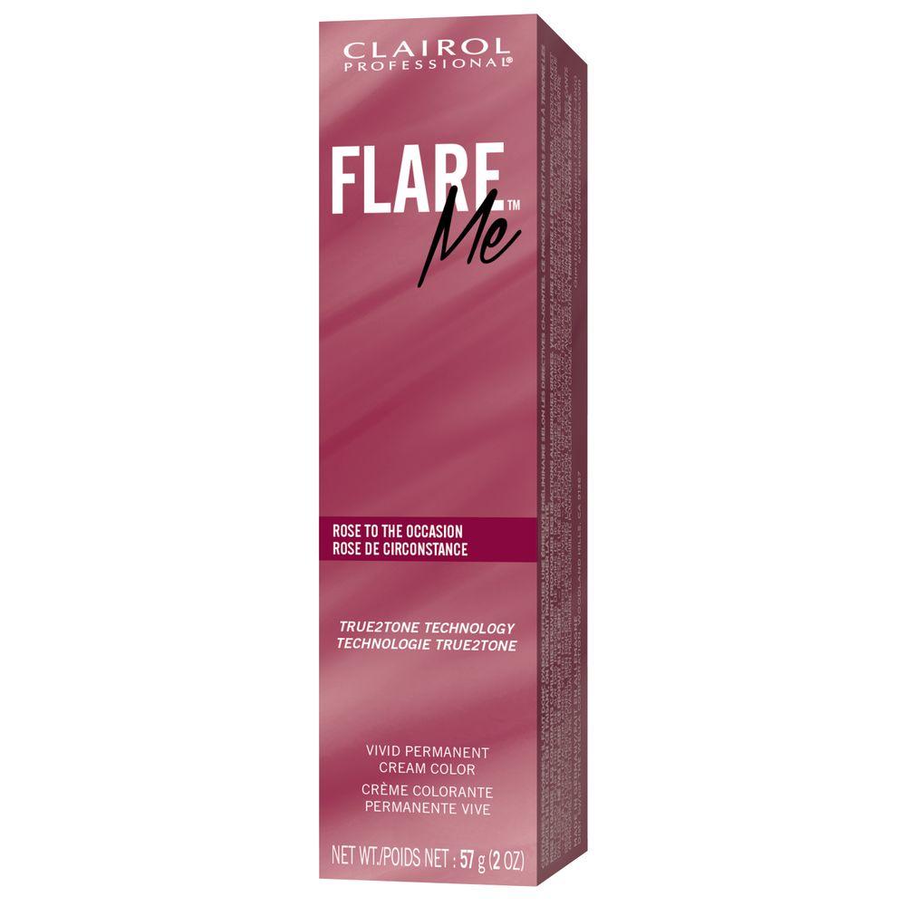 Clairol Flare Me Hair Color 2 ozHair ColorCLAIROLShade: Be You Blue, Clearly You, Make Em Blush Pink, Power To The Purple, Queen of Green, Rose To The Occasion, Tough as Teal, Turn Their Heads Red, Que Sera Syrah, Keep Calm and Berry On, Knock Em Dead Red