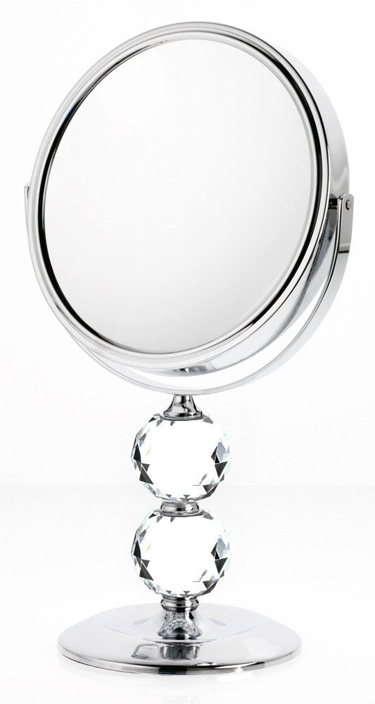 Danielle Mirror 10X Chrome Double Crystal BallMirrorsDANIELLE