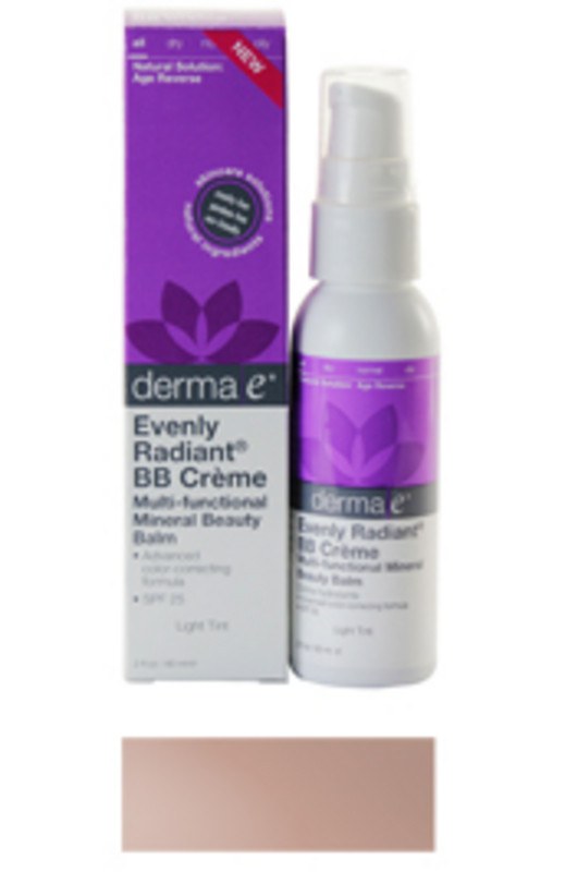 DERMA E EVENLY RADIANT BEAUTY BALM CREME SPF 25 LIGHT 2 OZFoundationDERMA E