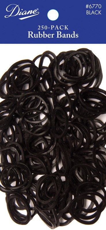 DIANE RUBBER BANDS-BLACK 250-PACKDIANE