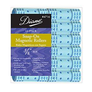 DIANE SNAP-ON MAG ROLLERS BLUE 5/8 IN.-12CT.DIANE