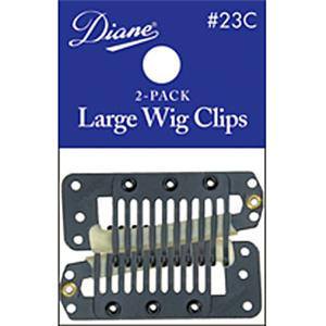 DIANE WIG CLIPS-LARGE BLACK 2 PACKDIANE