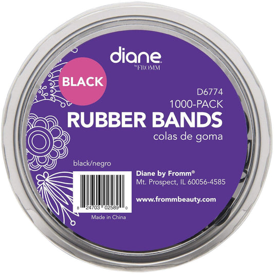 Diane Rubber Bands Black 1000 pk