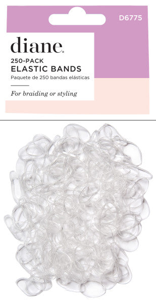 Diane Elastic Bands Clear- 250 Pack