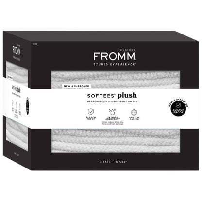 Fromm Softees Plush Towel - White 6 pk
