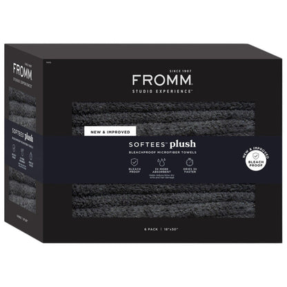 Fromm Softees Plush Towel - Dark Grey 6 pk