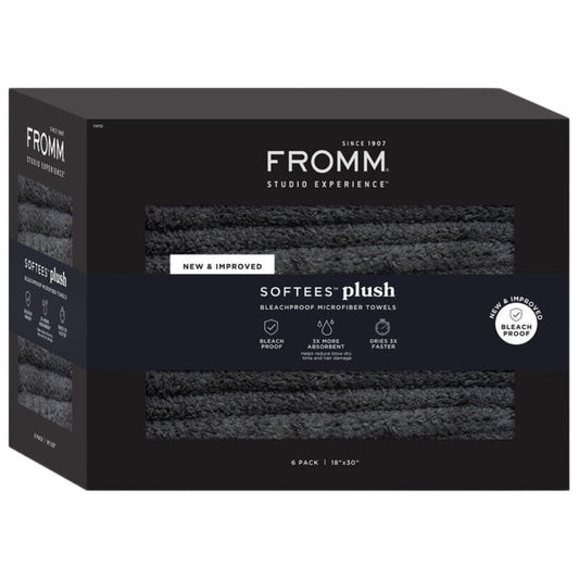 Fromm Softees Plush Towel - Dark Grey 6 pk
