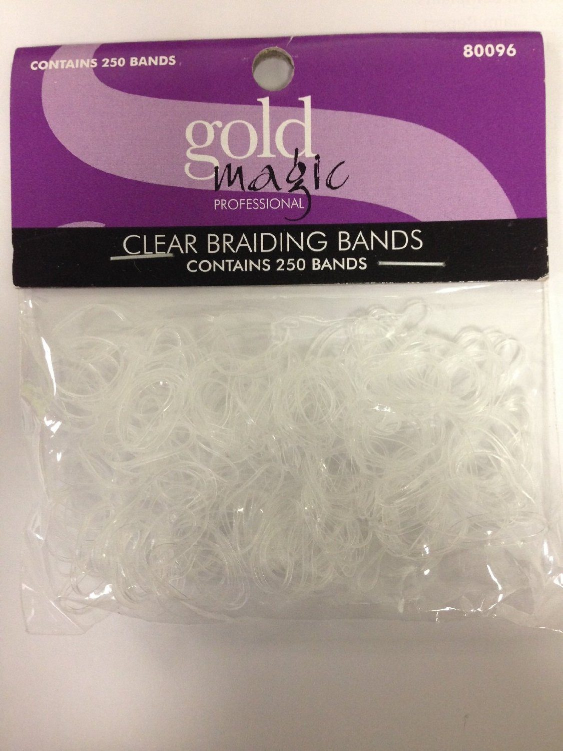 GOLD MAGIC CLEAR ELASTIC BRAIDING BANDS 250 COUNTGOLD MAGIC