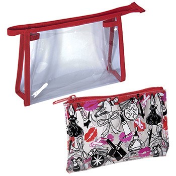 Harry Koenig 2 Piece Clear Cosmetic Bag SetHARRY KOENIG