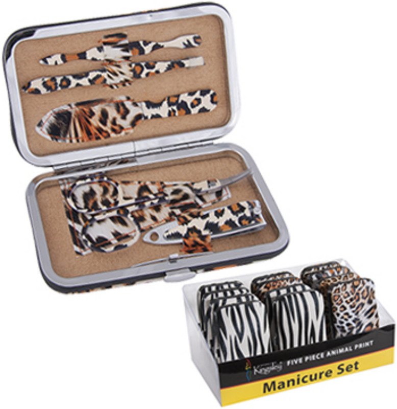 HARRY KOENIG 5 PIECE ANIMAL PRINT MINI MANICURE SETHARRY KOENIG