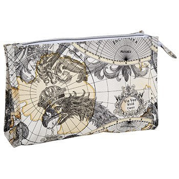 Harry Koenig Cosmetic Bag With Map PatternHARRY KOENIG