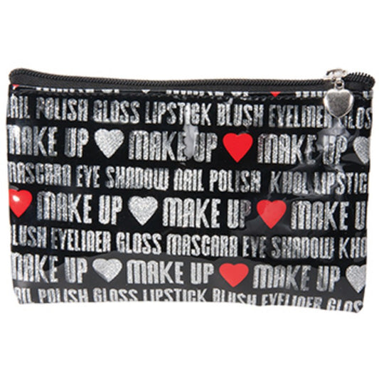 HARRY KOENIG MEDIUM BLING RED HEART COSMETIC BAGCosmetic AccessoriesHARRY KOENIG