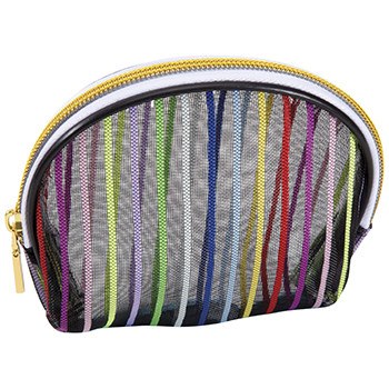 Harry Koenig Stripe Mesh Oval Cosmetic BagCosmetic AccessoriesHARRY KOENIG