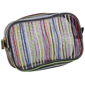 Harry Koenig Stripe Mesh Rectangle Cosmetic BagCosmetic AccessoriesHARRY KOENIG