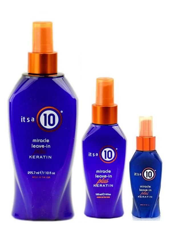 It's A 10 Miracle Leave-In Plus KeratinHair TreatmentITS A 10Size: 2 oz, 4 oz, 10 oz