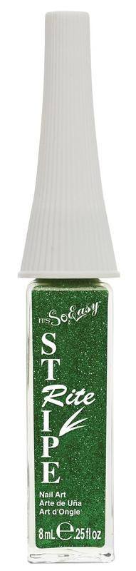 ITS SO EASY STRIPE RITE NAIL POLISH GREEN GLITTER .25 OZITS SO EASY