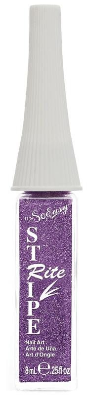 ITS SO EASY STRIPE RITE NAIL POLISH PURPLE GLITTER .25 OZITS SO EASY